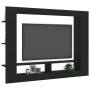 TV stand made of black plywood 152x22x113 cm by , TV Furniture - Ref: Foro24-800739, Price: 88,99 €, Discount: %