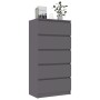 Aparador con cajones madera contrachapada gris 60x35x121 cm de , Aparadores - Ref: Foro24-801411, Precio: 129,99 €, Descuento: %