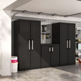 Keter Tall Detroit XL black storage cabinet by , Lockers and storage cabinets - Ref: Foro24-440920, Price: 243,49 €, Discount: %