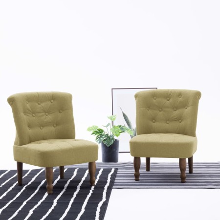 Sillas de estilo francés 2 unidades tela verde de , Sillones - Ref: Foro24-282332, Precio: 213,99 €, Descuento: %