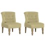 French style chairs 2 units green fabric by , Armchairs - Ref: Foro24-282332, Price: 213,38 €, Discount: %