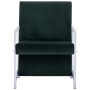 Dark green velvet armchair with chrome legs by , Armchairs - Ref: Foro24-282358, Price: 114,19 €, Discount: %