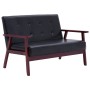 2 seater black synthetic leather sofa by vidaXL, Sofas - Ref: Foro24-248642, Price: 213,47 €, Discount: %