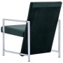 Sillón con patas cromadas terciopelo verde oscuro de , Sillones - Ref: Foro24-282358, Precio: 114,19 €, Descuento: %