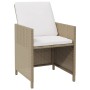 Garden chairs with cushions, 4 units, synthetic beige rattan by , Garden chairs - Ref: Foro24-316804, Price: 177,93 €, Discou...