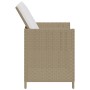 Garden chairs with cushions, 4 units, synthetic beige rattan by , Garden chairs - Ref: Foro24-316804, Price: 177,93 €, Discou...