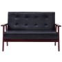 2 seater black synthetic leather sofa by vidaXL, Sofas - Ref: Foro24-248642, Price: 213,47 €, Discount: %