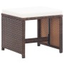 Garden stools 4 pieces with brown synthetic rattan cushions by , Garden chairs - Ref: Foro24-316806, Price: 84,77 €, Discount: %