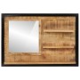 Spiegel mit Regalen aus massivem Mangoholz und Glas 80x8x55 cm von , Spiegel - Ref: Foro24-358578, Preis: 58,72 €, Rabatt: %