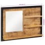 Spiegel mit Regalen aus massivem Mangoholz und Glas 80x8x55 cm von , Spiegel - Ref: Foro24-358578, Preis: 58,72 €, Rabatt: %