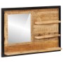 Spiegel mit Regalen aus massivem Mangoholz und Glas 80x8x55 cm von , Spiegel - Ref: Foro24-358578, Preis: 58,72 €, Rabatt: %