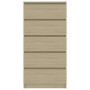 Aparador con cajones contrachapada color roble 60x35x121 cm de , Aparadores - Ref: Foro24-801412, Precio: 134,56 €, Descuento: %