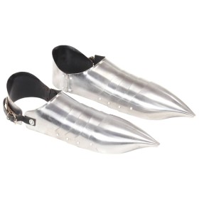 Replica of medieval knight's scarps LARP silver steel by , Collectible weapons - Ref: Foro24-286238, Price: 56,89 €, Discount: %