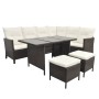 4-piece garden furniture set and brown synthetic rattan cushions by , Garden sets - Ref: Foro24-43105, Price: 537,25 €, Disco...