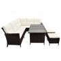 4-piece garden furniture set and brown synthetic rattan cushions by , Garden sets - Ref: Foro24-43105, Price: 537,25 €, Disco...