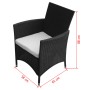 Garden chairs 2 units black synthetic rattan by , Garden chairs - Ref: Foro24-43132, Price: 219,76 €, Discount: %