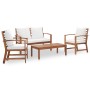 Set de muebles de jardín 4 pzs y cojines madera maciza acacia de , Conjuntos de jardín - Ref: Foro24-318338, Precio: 472,36 €...