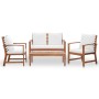 Set de muebles de jardín 4 pzs y cojines madera maciza acacia de , Conjuntos de jardín - Ref: Foro24-318338, Precio: 472,36 €...