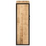 Solid mango wood and iron bathroom cabinet 40x27x90 cm by , Bathroom furniture - Ref: Foro24-358570, Price: 104,37 €, Discoun...