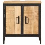 Solid mango wood and iron bathroom cabinet 55x35x60 cm by , Bathroom furniture - Ref: Foro24-358572, Price: 152,93 €, Discoun...