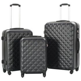 Hard suitcase set with trolley wheels 3 pieces black ABS by vidaXL, Suitcases - Ref: Foro24-91886, Price: 156,38 €, Discount: %