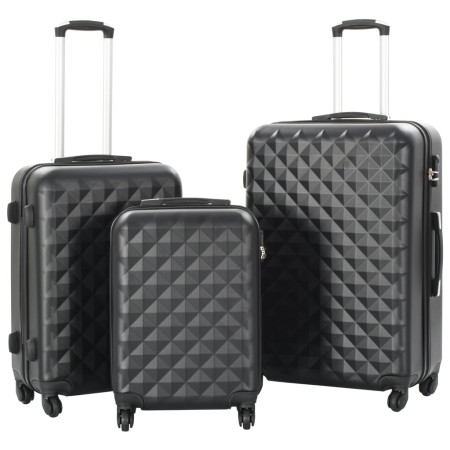 Juego de maletas rígidas con ruedas trolley 3 piezas negro ABS de vidaXL, Maletas - Ref: Foro24-91886, Precio: 156,38 €, Desc...