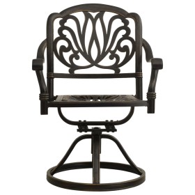 Bistro table and chairs 3-piece set, cast aluminum, bronze color. by , Garden sets - Ref: Foro24-3070595, Price: 623,99 €, Di...