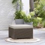 Outdoor Ottoman California in cappuccino color by , Modular outdoor sofas - Ref: Foro24-442048, Price: 121,92 €, Discount: %