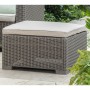 Outdoor Ottoman California in cappuccino color by , Modular outdoor sofas - Ref: Foro24-442048, Price: 121,92 €, Discount: %