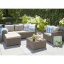 Outdoor Ottoman California in cappuccino color by , Modular outdoor sofas - Ref: Foro24-442048, Price: 121,92 €, Discount: %