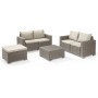 Outdoor Ottoman California in cappuccino color by , Modular outdoor sofas - Ref: Foro24-442048, Price: 121,92 €, Discount: %