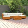 7-piece garden furniture set with solid acacia wood and cushions by , Garden sets - Ref: Foro24-3087298, Price: 858,23 €, Dis...