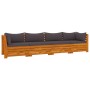 4-seater garden sofa with solid acacia wood cushions by , Garden sets - Ref: Foro24-3087314, Price: 574,91 €, Discount: %