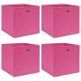 Storage boxes 4 units pink fabric 32x32x32 cm by , Storage baskets - Ref: Foro24-288345, Price: 23,98 €, Discount: %