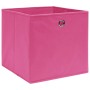 Storage boxes 4 units pink fabric 32x32x32 cm by , Storage baskets - Ref: Foro24-288345, Price: 23,98 €, Discount: %