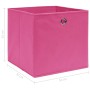 Aufbewahrungsboxen 4 Stück rosa Stoff 32x32x32 cm von , Aufbewahrungskörbe - Ref: Foro24-288345, Preis: 23,98 €, Rabatt: %