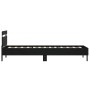 Estructura de cama con cabecero y luces LED negro 100x200 cm de , Camas y somieres - Ref: Foro24-838709, Precio: 117,44 €, De...