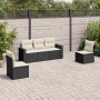 5-piece garden furniture set with black synthetic rattan cushions by , Modular outdoor sofas - Ref: Foro24-3251123, Price: 29...