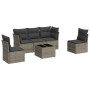 6-piece garden furniture set with gray synthetic rattan cushions by , Garden sets - Ref: Foro24-3217360, Price: 401,53 €, Dis...