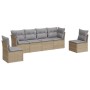 Garden sofa set with 6-piece synthetic rattan beige cushions by , Garden sets - Ref: Foro24-3217369, Price: 379,18 €, Discoun...