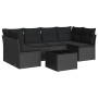 7-piece garden dining set and black synthetic rattan cushions by , Garden sets - Ref: Foro24-3217395, Price: 401,56 €, Discou...