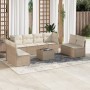 Set mit 9 Gartensofas mit beigen Kissen aus synthetischem Rattan von , Gartensets - Ref: Foro24-3217458, Preis: 639,57 €, Rab...