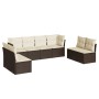 Set of 8-piece garden sofas and brown synthetic rattan cushions by , Garden sets - Ref: Foro24-3217453, Price: 532,11 €, Disc...