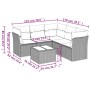 Set aus 6-teiligen Gartensofas und Kissen Kunstrattan schwarz von , Gartensets - Ref: Foro24-3217625, Preis: 363,92 €, Rabatt: %