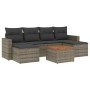 7-teiliges Gartensofa-Set mit grauen PE-Rattan-Kissen von , Modulare Sofas für den Außenbereich - Ref: Foro24-3224247, Preis:...