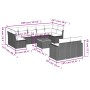 Set Gartensofas 10 Stück Kissen synthetisches Rattan schwarz von , Modulare Sofas für den Außenbereich - Ref: Foro24-3224270,...