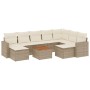 Gartensofa-Set mit beigen Kissen, 10-teilig, synthetisches Rattan von , Modulare Sofas für den Außenbereich - Ref: Foro24-322...