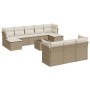 Garden sofa set with beige cushions, 10 pieces, made of synthetic rattan. by , Garden sets - Ref: Foro24-3218328, Price: 718,...