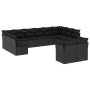 Set Gartensofas 12 Stück Kissen synthetisches Rattan schwarz von , Gartensets - Ref: Foro24-3218425, Preis: 697,03 €, Rabatt: %