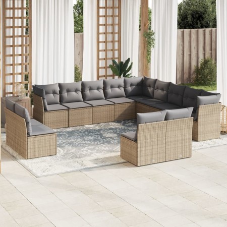 12-teiliges Gartensofa-Set und braune synthetische Rattankissen von , Gartensets - Ref: Foro24-3218419, Preis: 782,81 €, Raba...